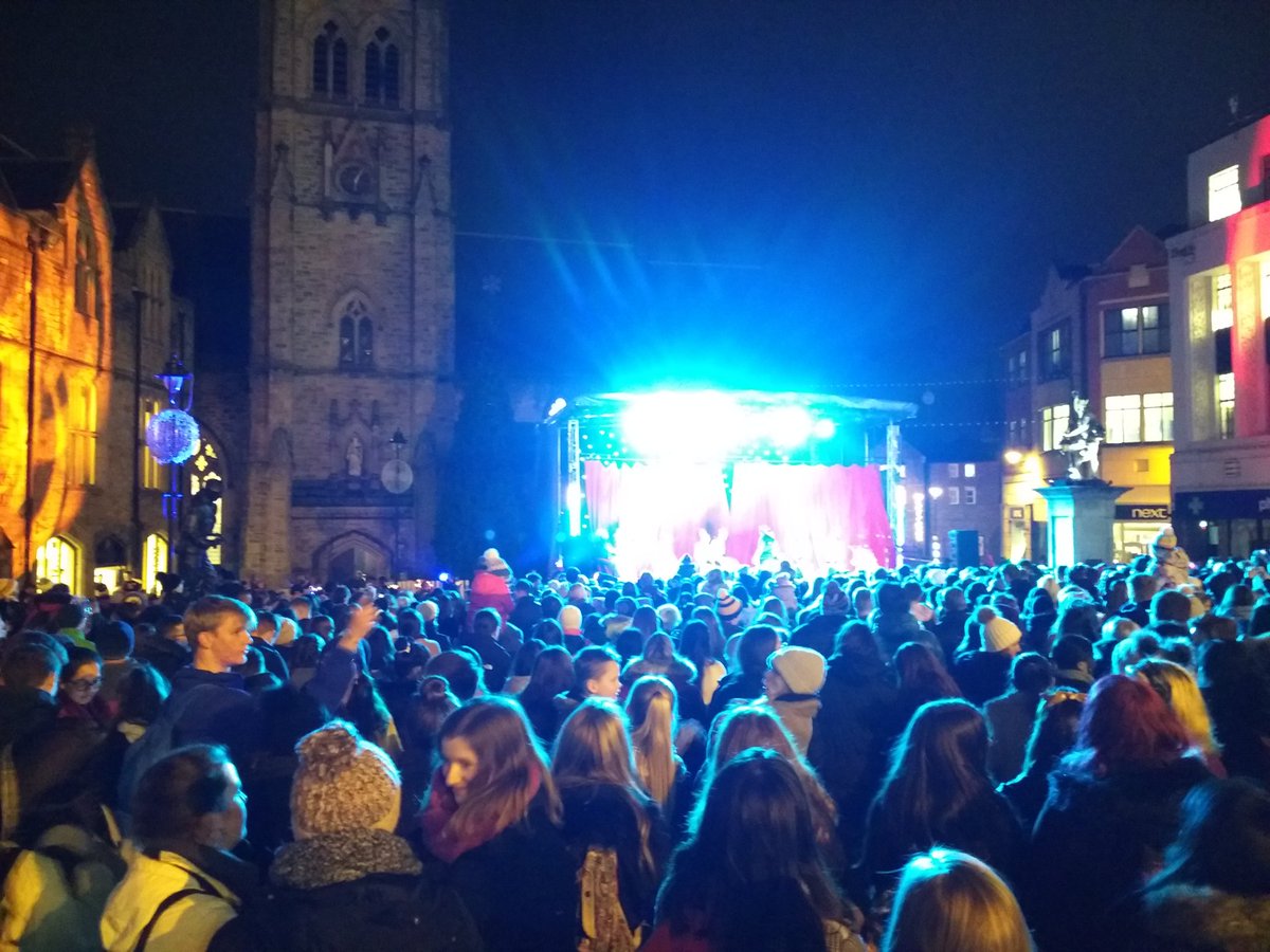 It's all kicking off at the #durham #christmas lights switch on!