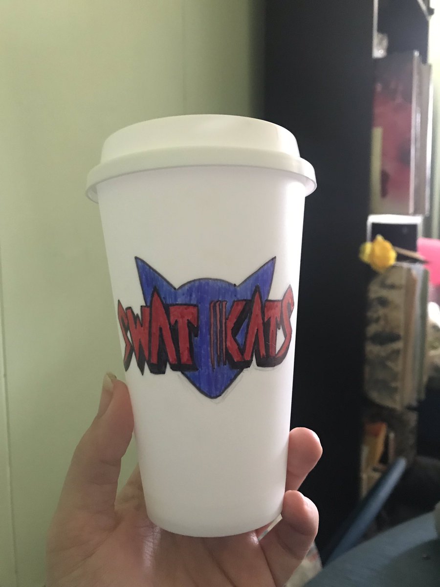 MaJiesi's tweet photo. Yey. I just made my new favorite coffee cup #theSwatKats https://t.co/JTx1fpNGtt