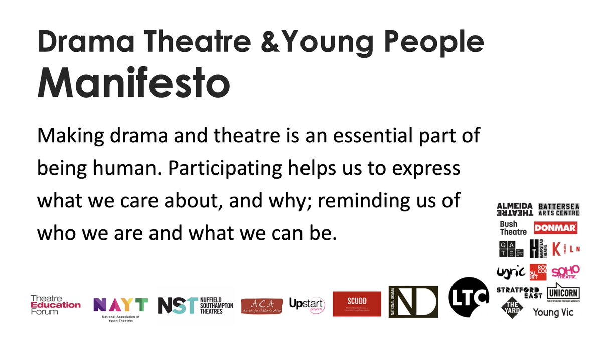 Hello @ScottMEPLondon I am a local voter, please can you tell me your views on the arts in education? 

The Drama, Theatre &amp; Young people manifesto calls for every child &amp; young person to have an entitlement to #drama&amp;theatre throughout their education. bit.ly/2CJNZIR