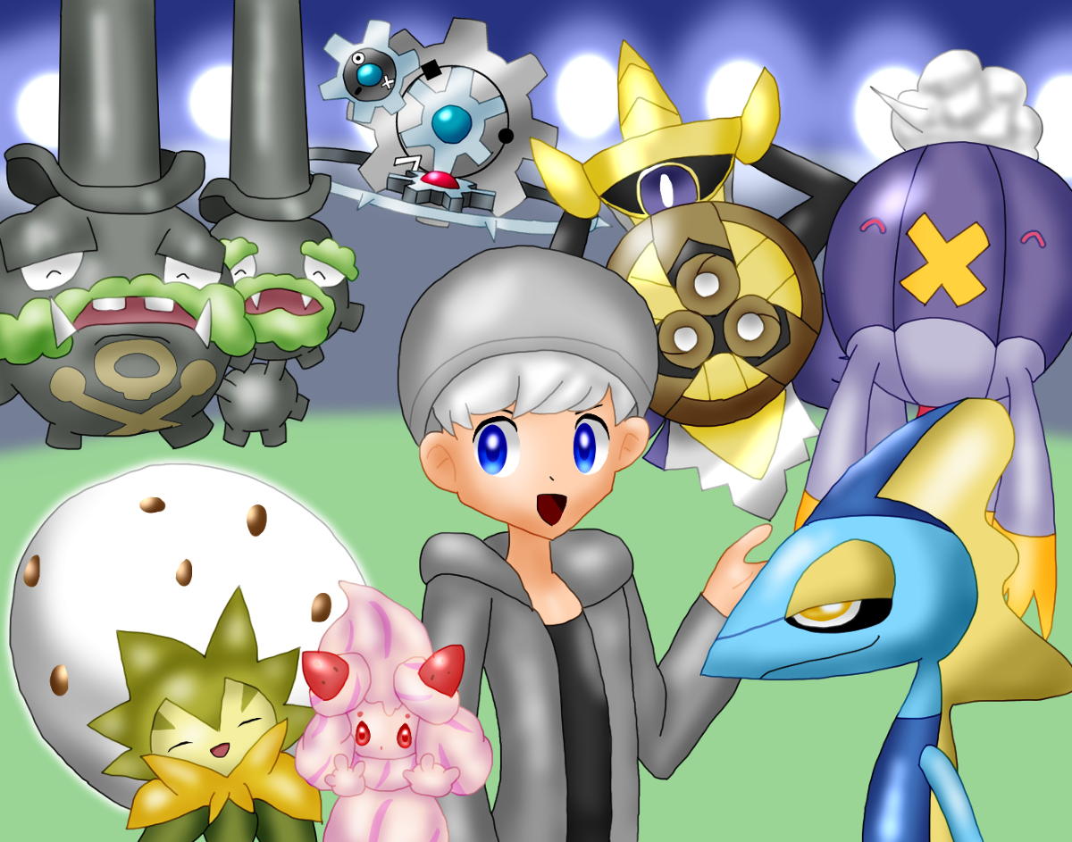 エックスジェル ラテムとポケモンたち ポケモン ポケモン剣盾 インテレオン ワタシラガ フワライド ギギギアル マホイップ ガラルマタドガス ギルガルド T Co Kf7jmti3dm