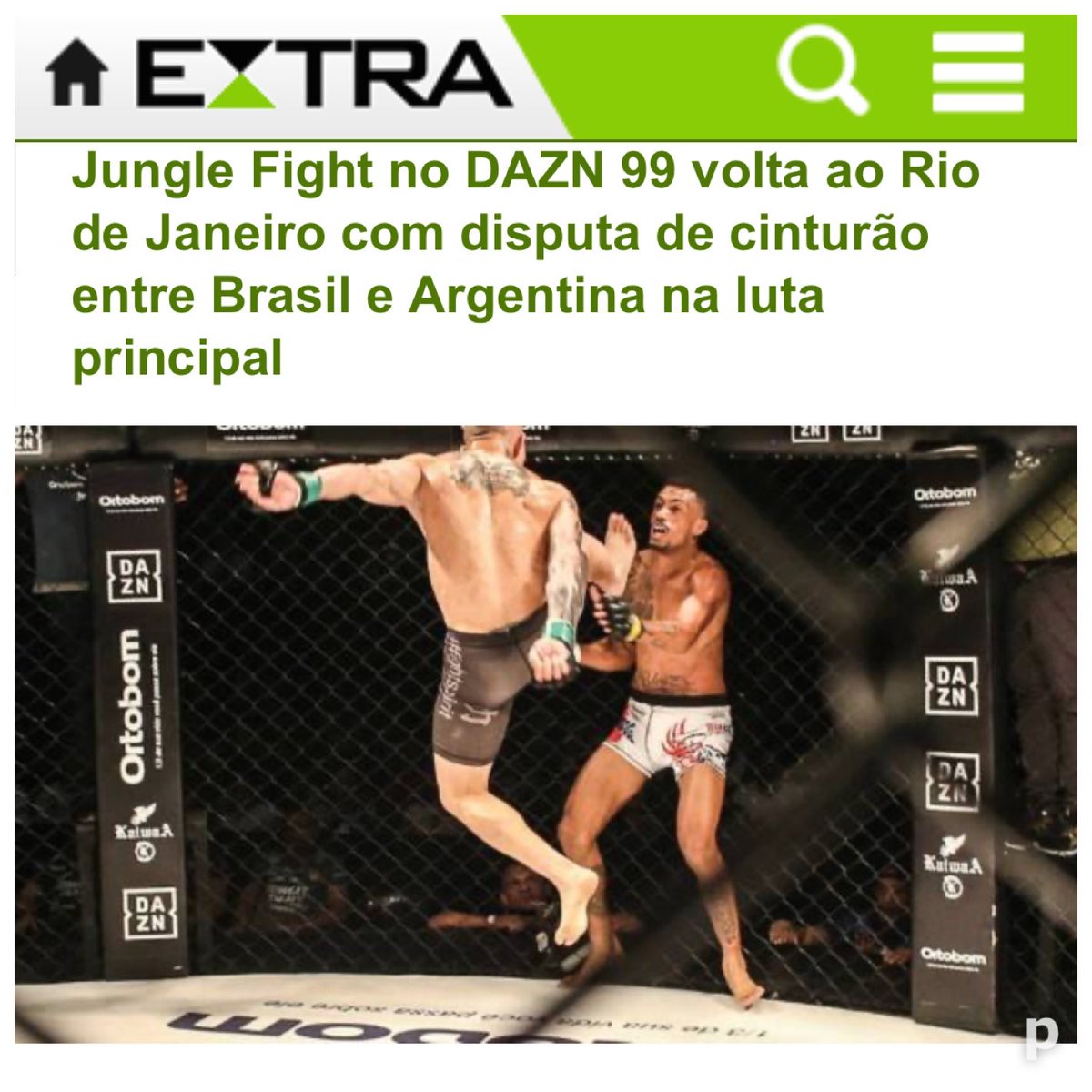 O maior evento de MMA da América Latina está de volta ao Rio de Janeiro. Uma semana após realizar mais uma grande edição em Belo Horizonte, o ⁦<a href="/junglefc/">Jungle FC</a>⁩ no DAZN promove a edição 99 nesse Sábado 20:00 na Vila Olímpica Professor Manoel José Gomes Tubino, em Jacarepaguá