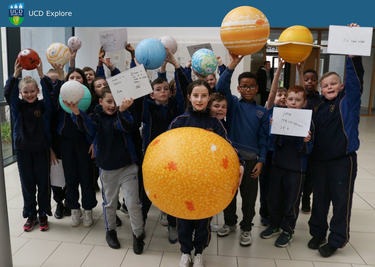 UCDExplore's tweet photo. St. Thomas', Jobstown wrapping up their #SuiteScience programme this week learning all about the Solar System πππ@ucdscience @UCDCommunity @UCDforALL https://t.co/YMwHM1u45T