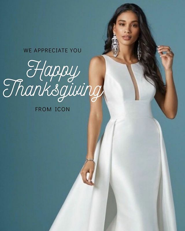 iCON_Bridal's tweet photo. Wishing all of our iCONS and iCON Family a very Happy Thanksgiving ! We’re so grateful to be apart of your special events over the years. 
Enjoy the day with your family and friends. https://t.co/C5LVTaWIDC https://t.co/awsSKRbHvu