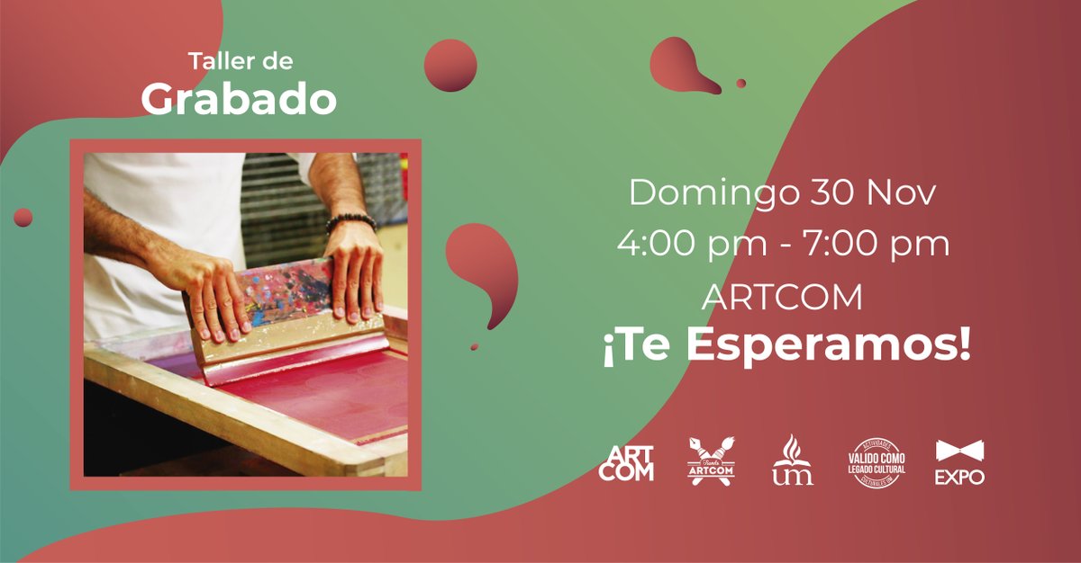Artcom_UM's tweet photo. El domingo 30 de noviembre de 4-7pm estaremos dando multiples talleres #gratis como parte de la #ExpoArtcom ¡no faltes! https://t.co/lKvtNPAue8