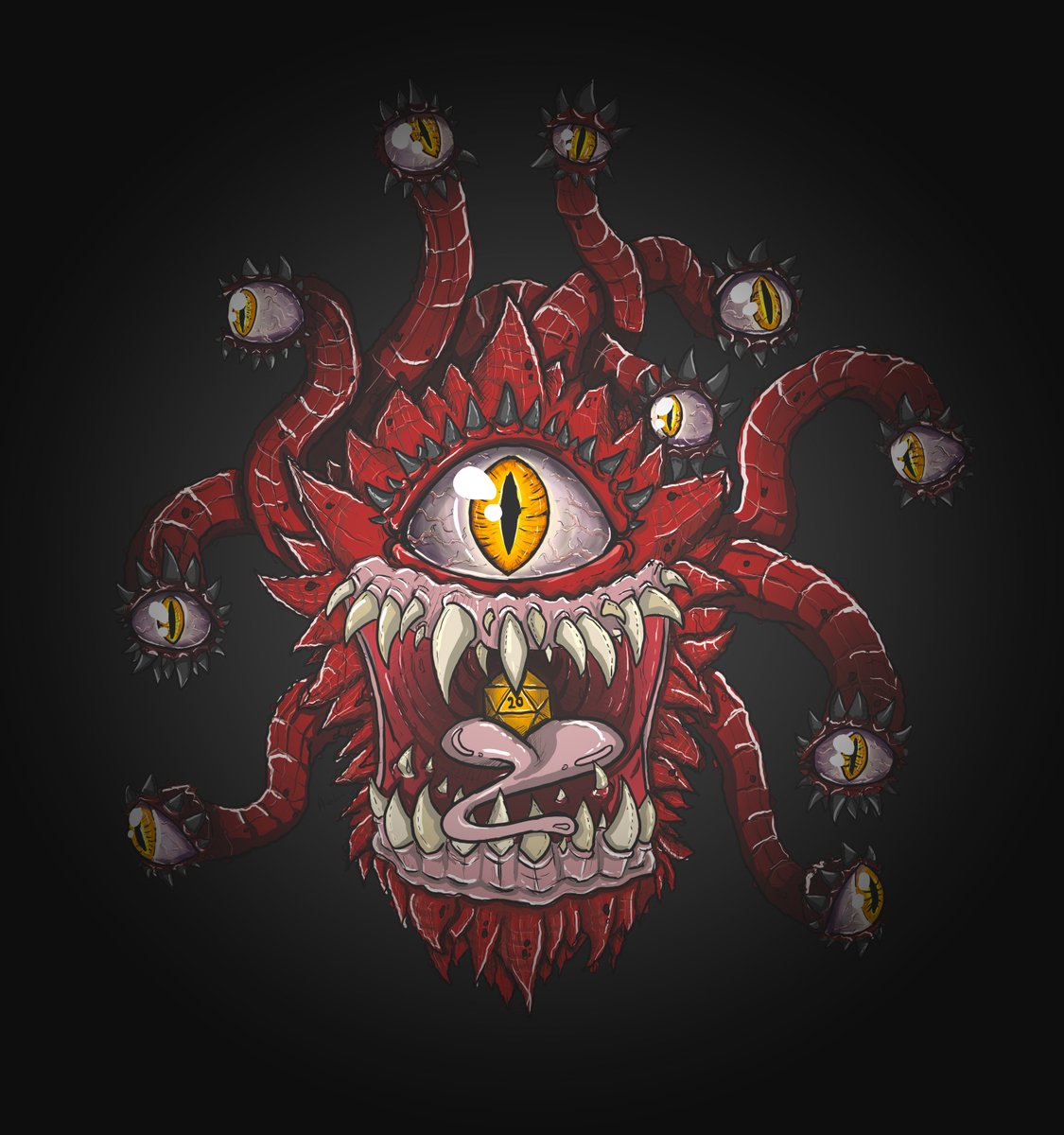 Avalon1772's tweet photo. The manic terror, waiting deep below ground, for an unfortunate party to come it's way.
#DnD #DungeonsAndDragons #DnD5e #TTRPG #tabletop #gaming #RPG #criticalit #tabletopgaming #beholder #d20 #dm https://t.co/YffxwoZ0GG