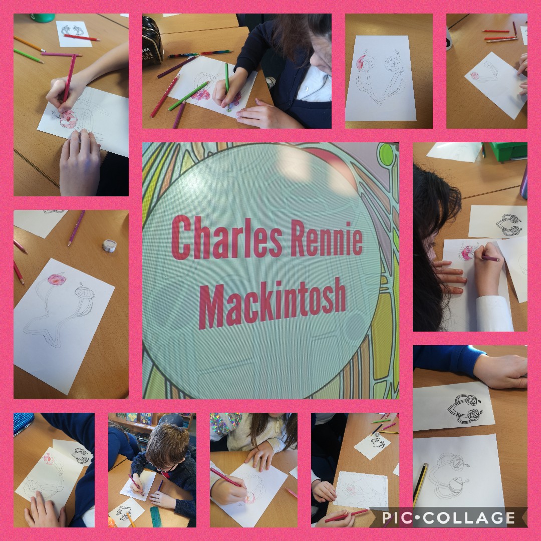 MrsEaston3's tweet photo. Really enjoyed working with Primary 6 today on a Scottish artist study. Today we started looking at the work of Charles Rennie Mackintosh and had a go at creating some work in his style. A great start made to these sketches. @StenhousemuirPS https://t.co/JvnC1WXhYP