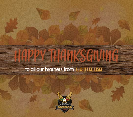 LAMAMxOficial's tweet photo. L.A.M.A. México desea un feliz “Día de Acción de Gracias¨ a todos nuestros hermanos de USA, les deseamos mucha unión y paz. ☺️
#LAMAMx #SoyLAMAMx #DiaDeAccionDeGracias https://t.co/aB3iUhMhEm