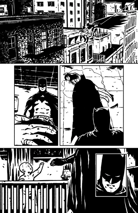 Batman sample page I did recently, my pencils and inks. Drawing Batman rules 