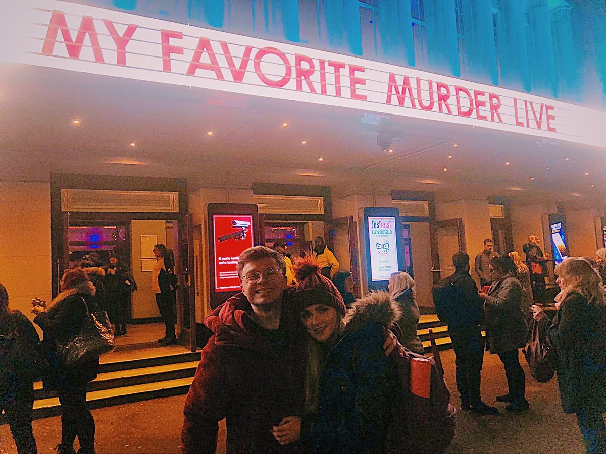 LomSmith's tweet photo. Just two wee bumholes watching what we usually listen to @MyFavMurder ❤️🔪 https://t.co/kZJ4HZIx0z