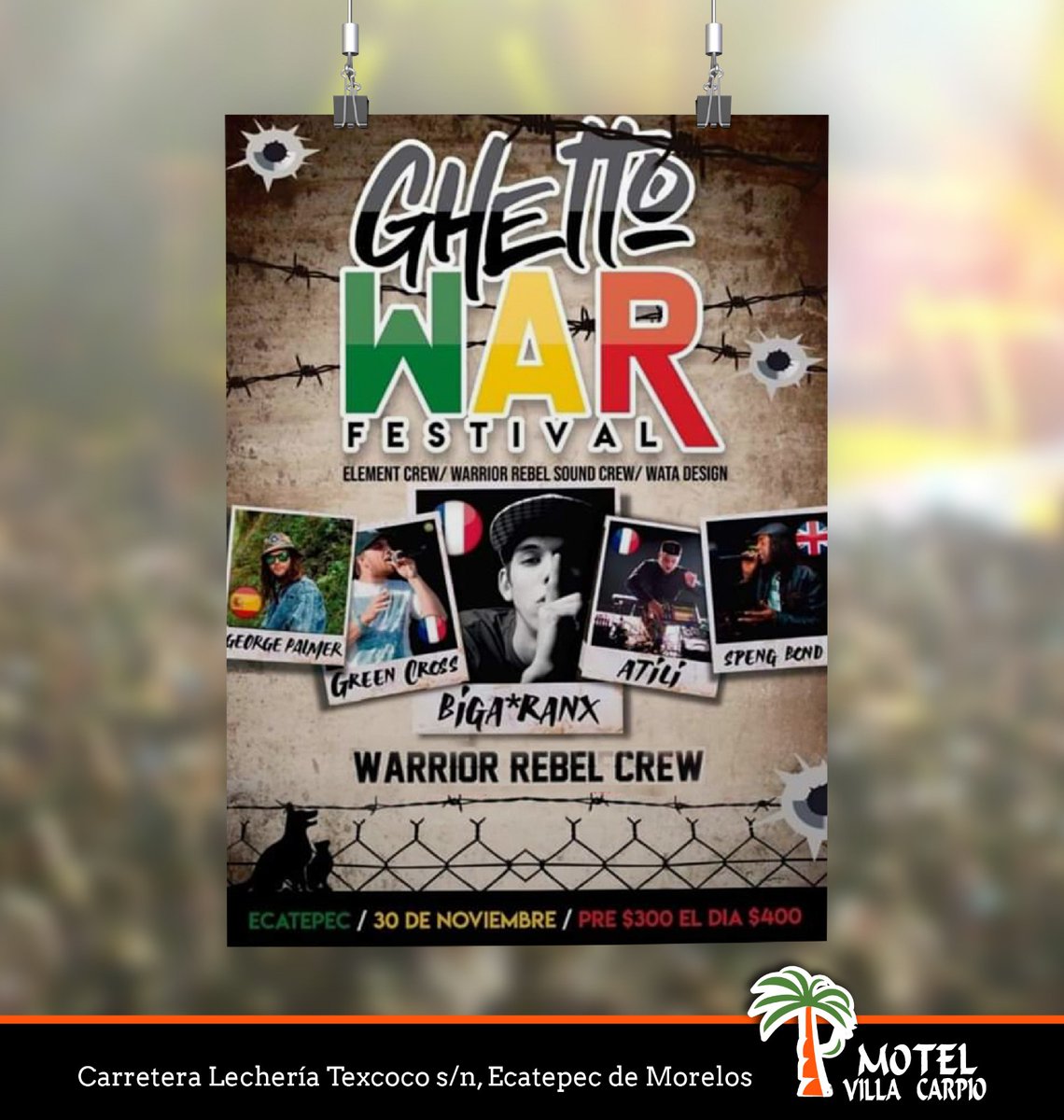 MVillacarpio's tweet photo. Empieza el countdown para este fin de semana y asistir al #GhettoWarFest2019. Evento que, día tras día, incrementa el número de interesados en Facebook y que tendrá lugar en #EcatepecDeMorelos. Con la participacion de talento nacional, así como invitados internacionales. https://t.co/cRYR1VaYpx