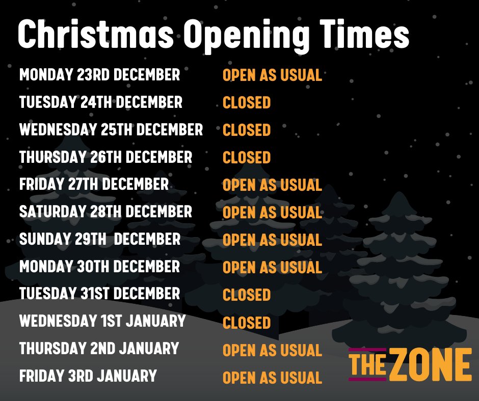 🎅 Opening times through the Christmas period 👇