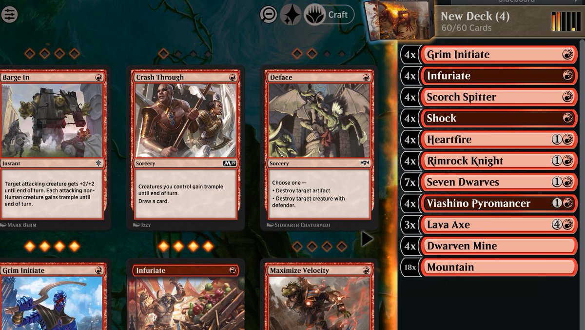 WeitzJonathan's tweet photo. @Merchant_MTG I just went 4-0 with this deck 
Seven Dwarf deck 
P.s 
no one expects the lava axe https://t.co/BdEWKRvx4U
