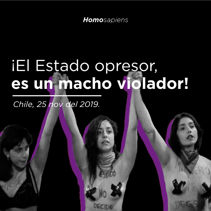LoveHomosapiens's tweet photo. Frases que nos dejan las grandes marchas en el mundo. 

Chile, 25 de noviembre del 2019. https://t.co/cK9CxzAOmz