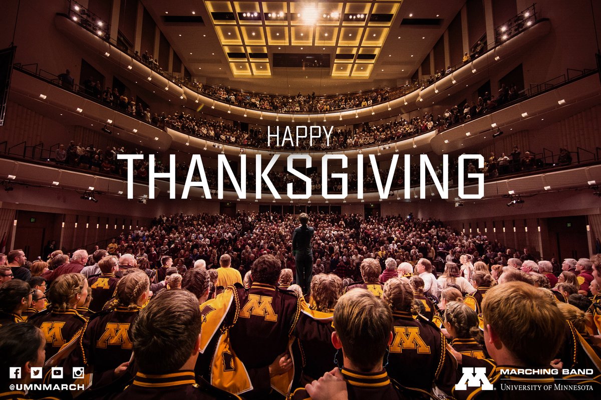 Today, and every day, we’re thankful for all of the love and support around us. Happy Thanksgiving from our family to yours! 🌾🦃🌽
#Happythanksgiving2019 #umnmarch #family #bandfamily