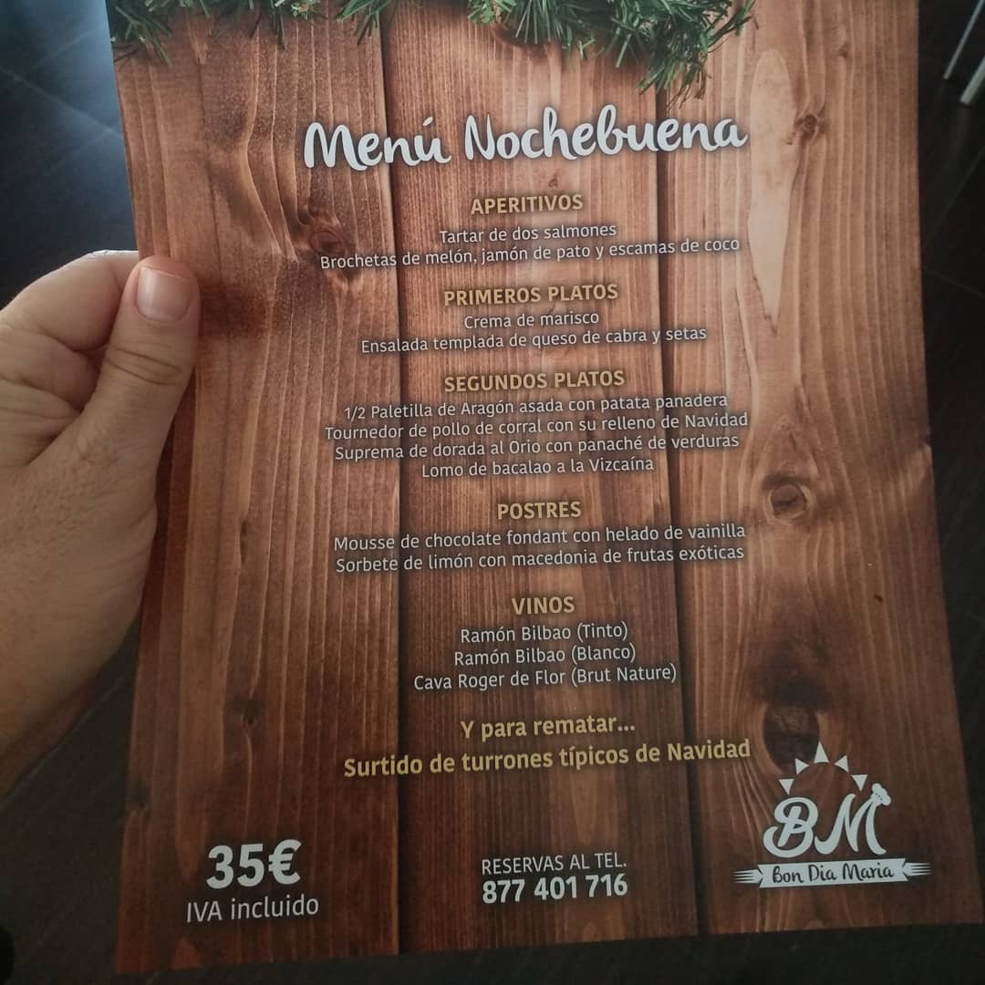 BonDiaMariaRest's tweet photo. Abrimos todos los días de estas #fiestas. Año nuevo, NocheVieja, Sant Esteve, Navidad, etc...

👍👍👍😀❄️

Llámanos al 877401716 y reserva mesa. ¡Te esperamos!

#restaurante #comer #food #Tapas #Sana #Sabrosa #foodporn #yum #yummy #instafood #dinner #lunch #delicious https://t.co/18AFplqmT2