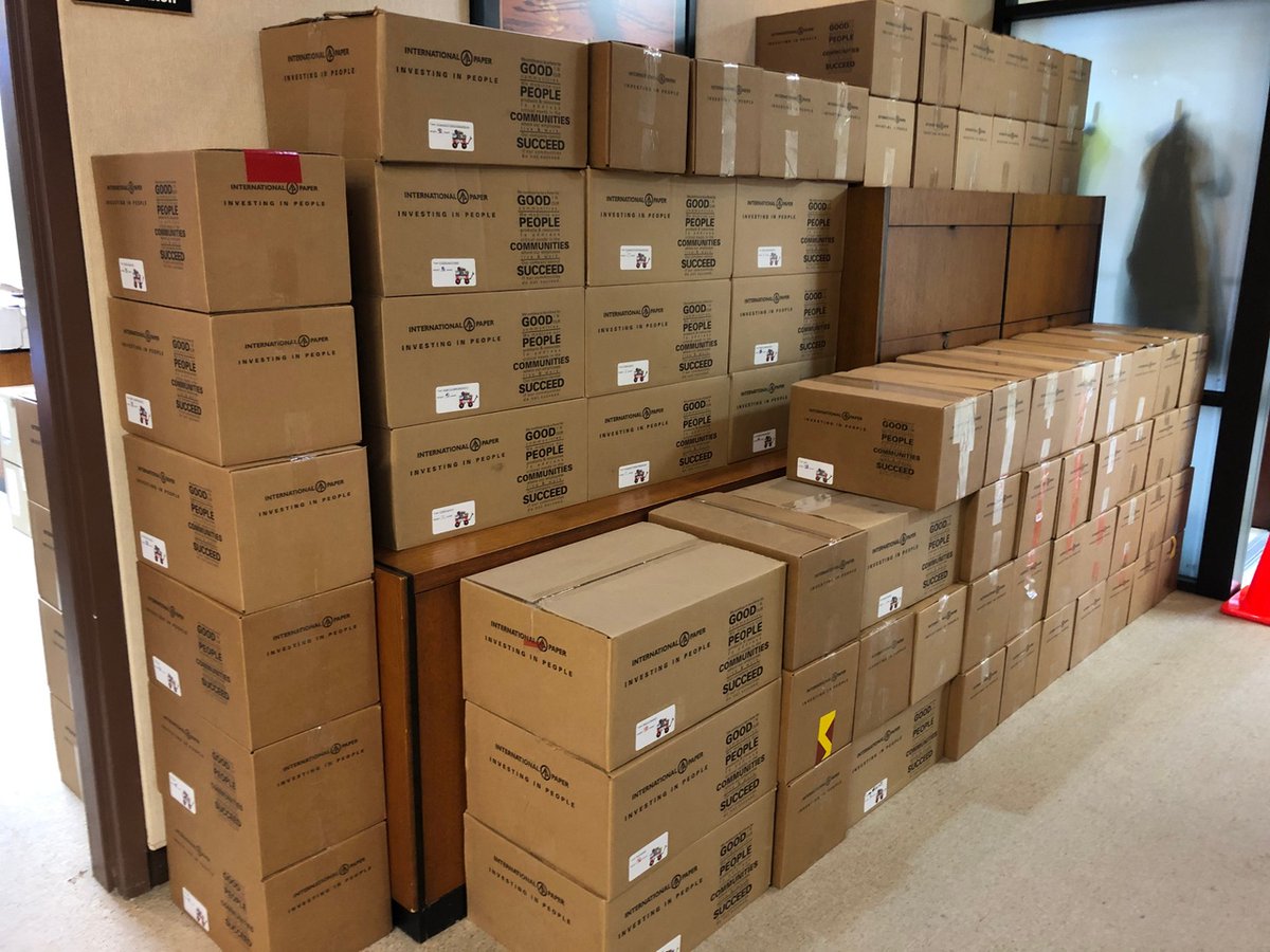 IntlPaperCo's tweet photo. Talk about a force for good! Our Franklin, VA mill collected an astounding 11,030 lbs of food for Franklin Cooperative Ministry for Thanksgiving–more than tripling 2018 donations. This team is serious about our commitment to addressing hunger in our communities. #ProudtobeIP https://t.co/ZrUCG4z8OB