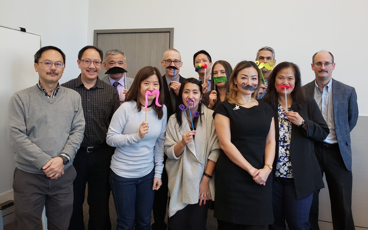 Vancouver TSO Audit staff at Sinclair admiring their moustaches at the Movember "Mo-Down". Staff are eagerly anticipating the results from the staff vote for the most outstanding moustache.