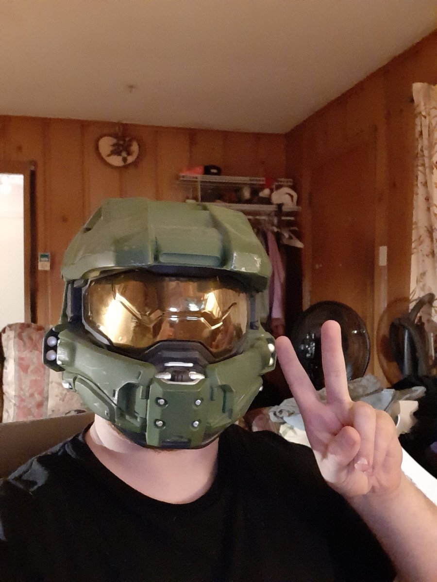 Here's my selfie, I had a helmet surgically attached to my face. This is what I look like