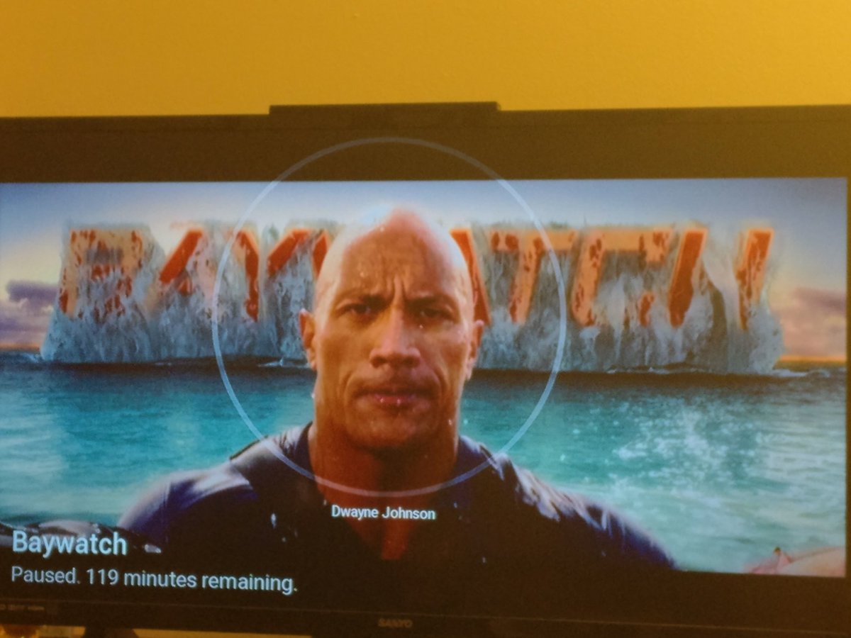 Dragoonscale's tweet photo. Paused it at the most iconic moment!💪 @TheRock #Baywatch #legend 

Happy Thanksgiving! 🦃 https://t.co/EzBmb4jc5k