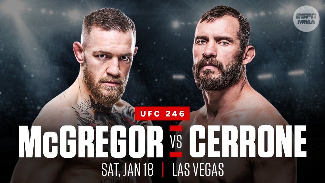 Conor is back and he's fighting Cowboy at welterweight #UFC246 (via <a href="/bokamotoESPN/">Brett Okamoto</a>)