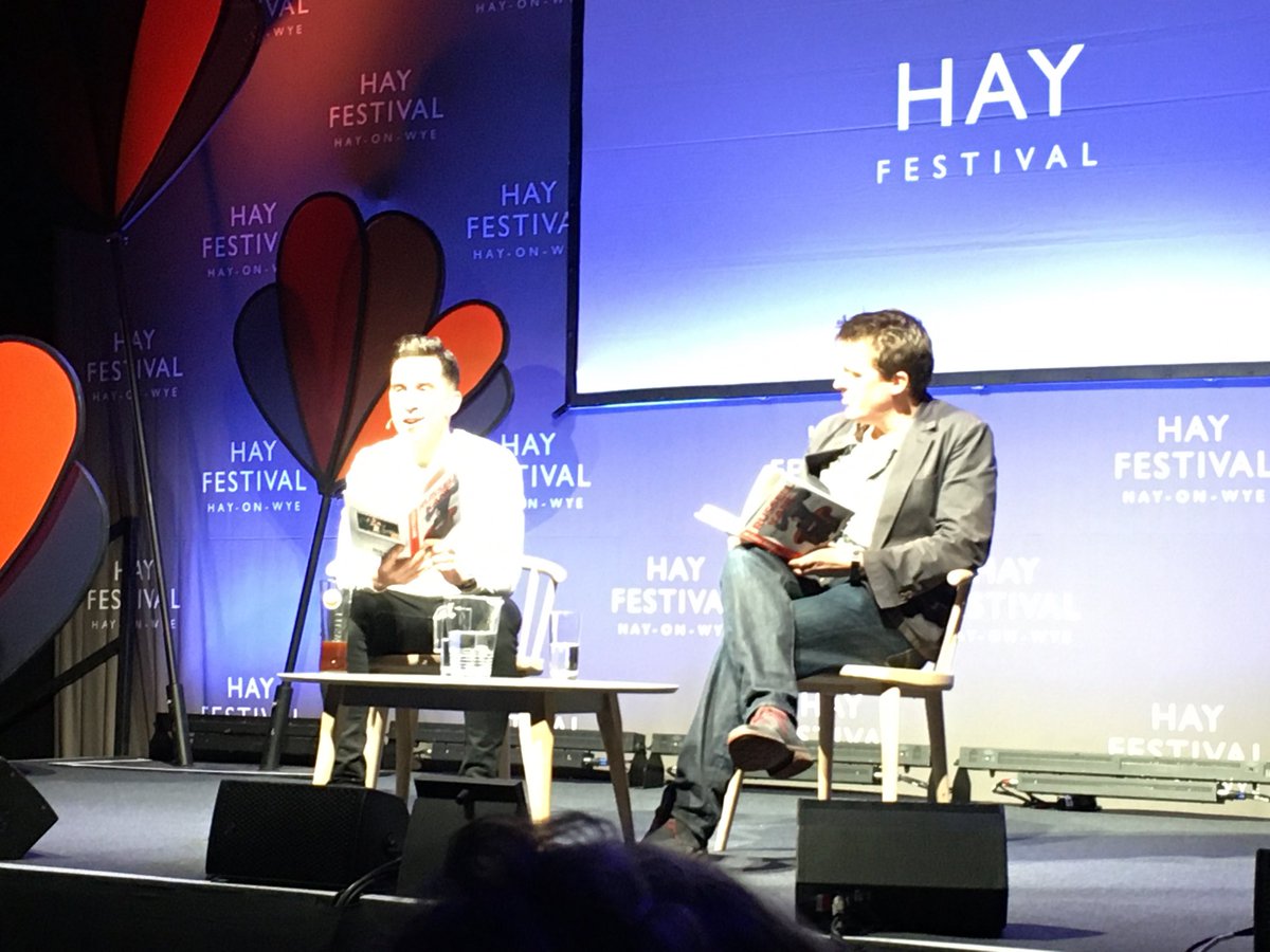 NRoffe's tweet photo. Engaged and erudite #winter hay festival โฆ@hayfestivalโฉ @russelkane #sonofasilverback https://t.co/bzQj62R9Ee