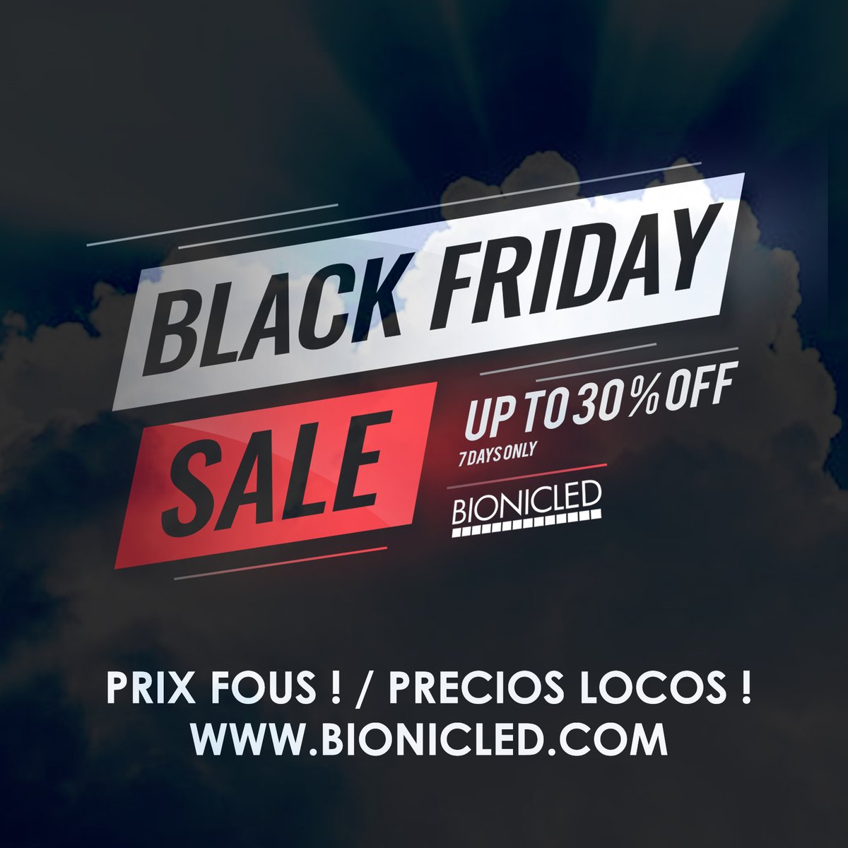 bionicled's tweet image. Eclaire ton Black Friday avec des produits BionicLED ! 
Profite de nos prix complètement locos sur une sélection d'articles incontournables : Panneaux / Spots / Barres / Accessoires, chacun y trouvera son compte !
rdv sur bionicled.com / Offre valable jsq'à jeudi 5 déc