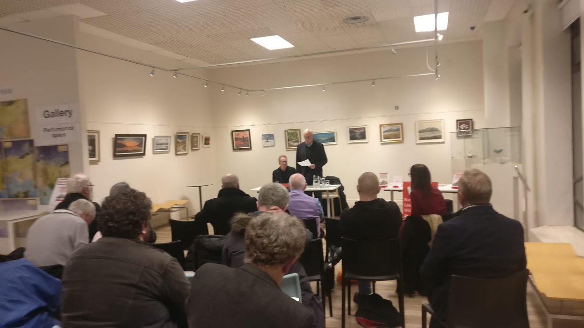 LiamCahill2013's tweet photo. Really great crowd in this evening for Book Launch and Talk on the @LimerickSoviet in Newry City Library. Good engagement and good questions. Thanks to 'Friends of @ConnollyBooks' for organising. #History #Ireland #Limerick https://t.co/UduSrcwAnJ