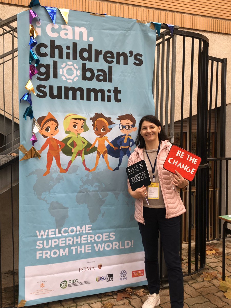 annadudich's tweet photo. When 2000 children from 50 countries come together to share their stories of change in Rome, Italy, you understand that “#ICAN - we can - together we can” change the world &amp; make it a better place. @icandfc #SDGs #ICANSummit https://t.co/lwdMpgkwmK