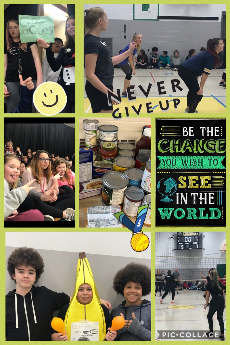 Still working hard to bring about change... teacher vs. students volleyball game to raise cans for our food drive! 
#LordNelsonrocks
#TVDSB  
#SaySomething