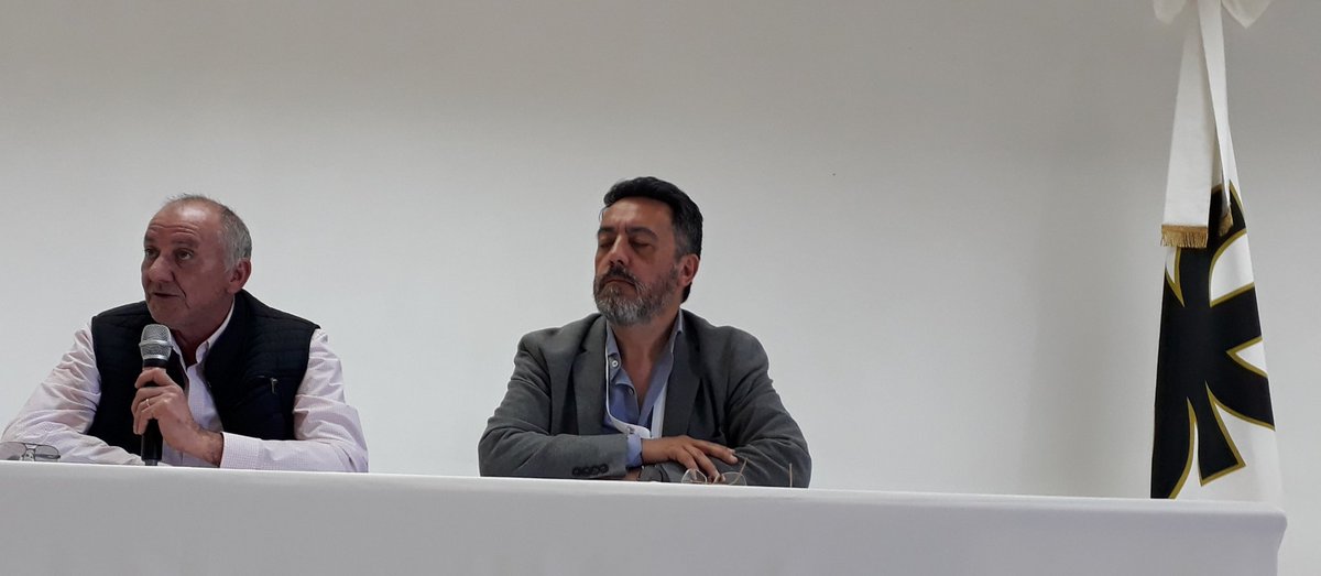 PascuarielloC's tweet photo. #Chubut En #CONIPE2019 junto a academicos de la UTN, empresarios de la industria naval de #Madryn y representantes sindicales martimos en la charla sobre industria naval y valor agregado a cargo de Juan Speroni Sec. Nac. del SAON y M. A. Sanchez Asoc. Bonaerense de Ind Naval. https://t.co/eGZ6cD36xU