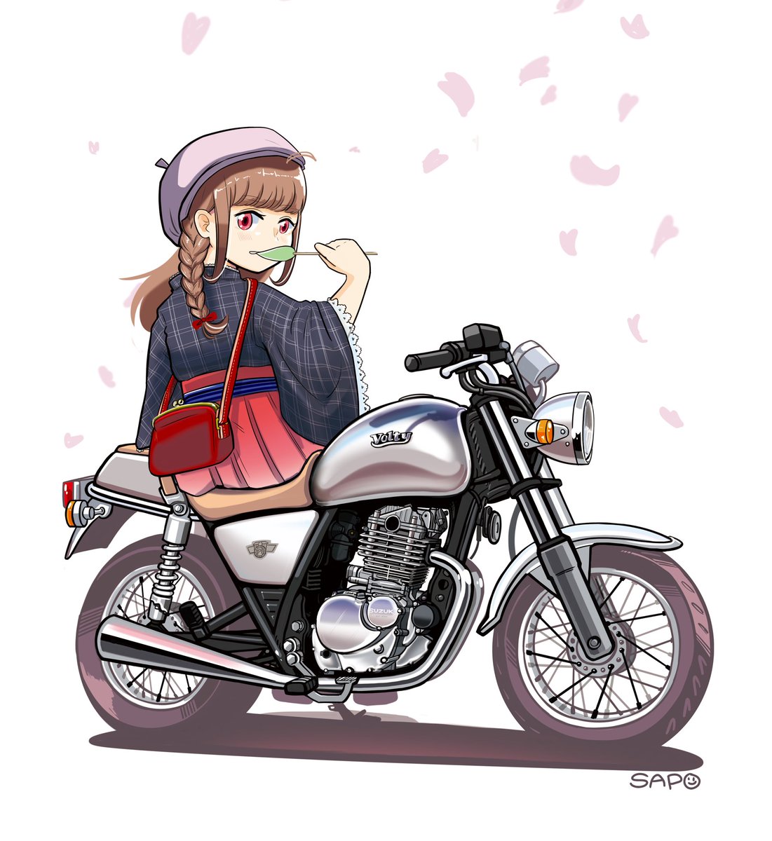 Sapo Pa Twitter Suzuki Volty 加筆ver イラスト本に載せるために加筆したボルティーさん 加筆というかほぼ書き直し笑 同じバイク 同じ構図 同じ子を描くっていうのは新旧を比べられるのでいいですね 前よりも表現の幅が出せるようになったかな とか思ったり