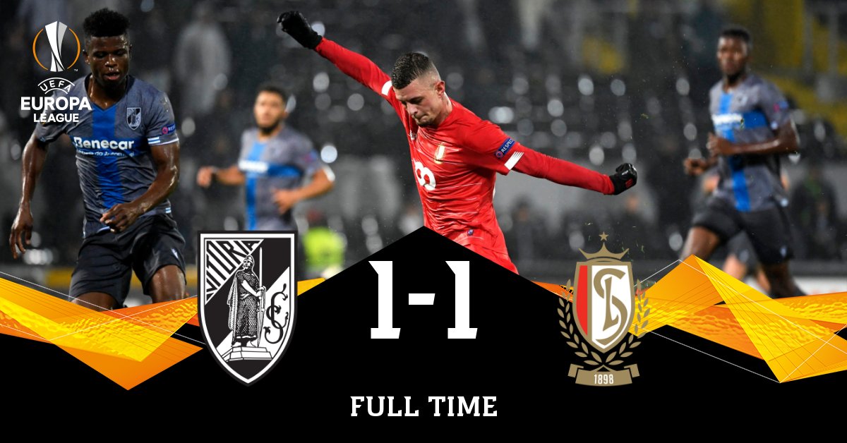 Standard_RSCL's tweet photo. Full Time | Vitória SC vs. Standard de Liège: 1-1
⚽ 40’ : 0-1 Lestienne (pen.)
⚽ 45’ + 1’ : 1-1 André Pereira
#VSCSTA #UEL https://t.co/bJJyNts7kZ