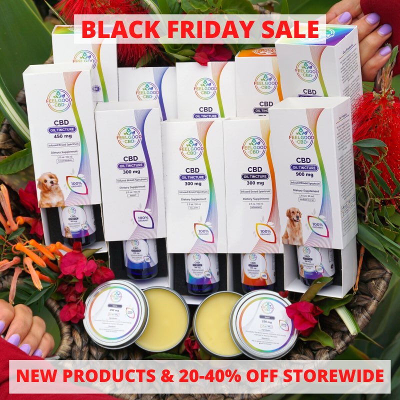 #FeelGoodCBD #BlackFriday sale is here! Try our premium #CBD products at 20-40% off including wholesale! We also have a NEW product: CBD Crude #RSO oil for individuals and also #wholesale ! 

View Sale : bit.ly/Cbdblackfriday