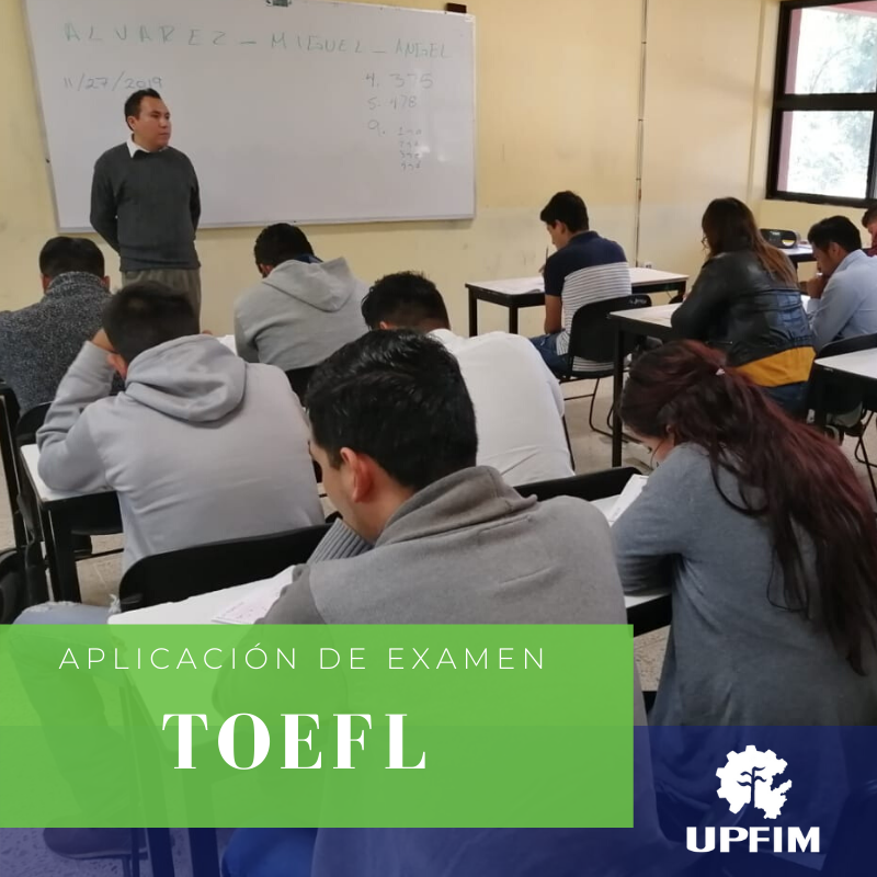 UPFIM_Oficial's tweet photo. ✅Tercera aplicación de TOEFL® en 2019. #UPFIM Centro Certificador de Inglés como Lengua Extranjera, en colaboración con el Institute of International Education (IIE). Se aplicaron 148 exámenes a estudiantes próximos a egresar y público en general.
#OrgullosamenteUPFIM https://t.co/fDSInTh9Uf