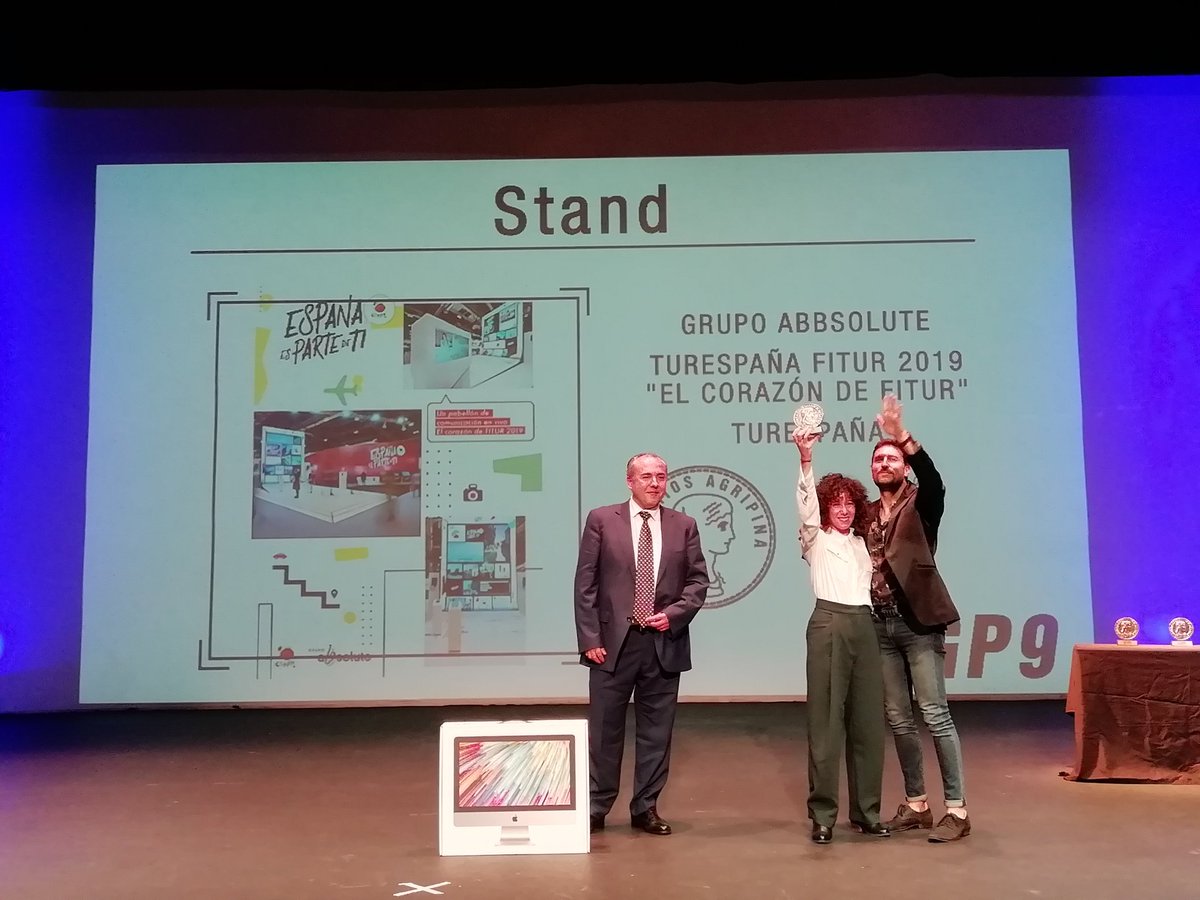 absolute_aec's tweet photo. Premio Agripina al Mejor STAND en 2019 para TURESPAÑA FITUR 2019
#AGP9 @premiosagripina @Turespana_ https://t.co/joRDXGc2FQ