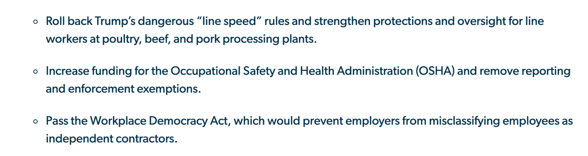 He will ensure justice for farmworkers--making sure they are paid a living wage and have workplace protections. The average farmworker makes $10/hour for backbreaking work in brutal heat, working for 10 or more hours with no overtime pay due to racist exclusions in labor law.