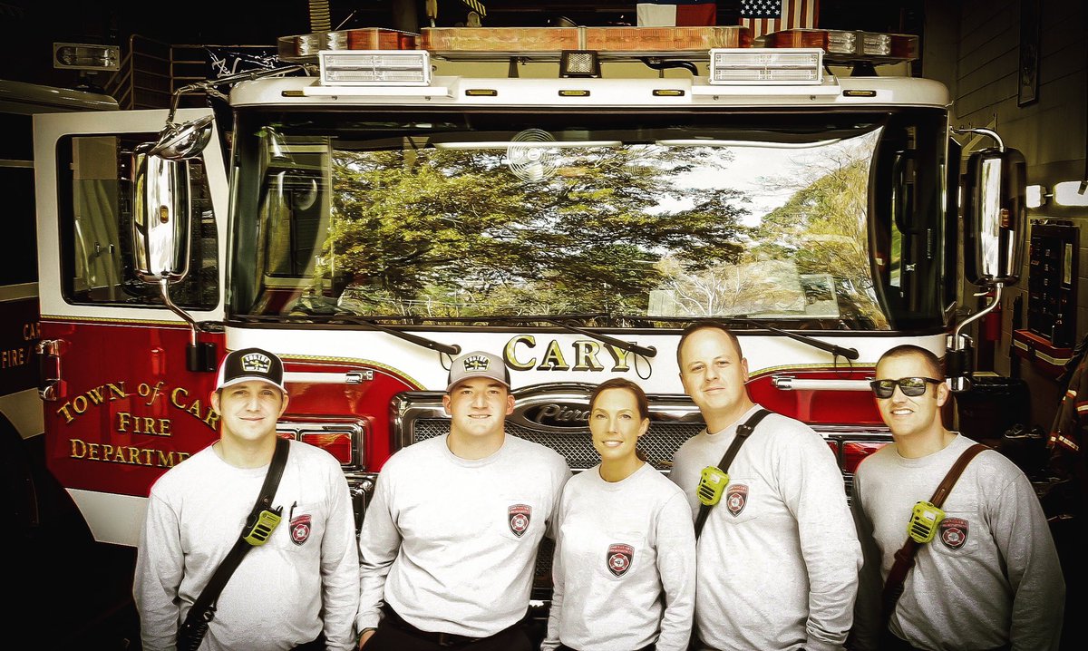 travihansen's tweet photo. Thanksgiving with my 2nd family.  #caryfiredepartment #engine9 #riskitforabiscuit @blakeshelton https://t.co/B8rGnSgeXo