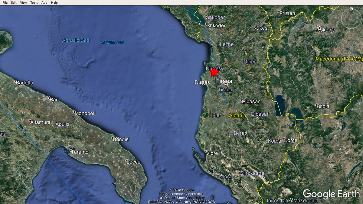 earthquakevt's tweet image. ⚠️#Albania🇦🇱: A mild #earthquake of magnitude ML=4.6, was registered at 15 KM NE of #Shijak, county of #Durrës. Depth: 32 KM.
Source info: IGJEUM.
Did you feel this earthquake?, Tell us!.
#EQVT,#tërmet,#земјотрес,#Земљотрес,#terremoto,#seísmo,#temblor,#sismo,#σεισμός.