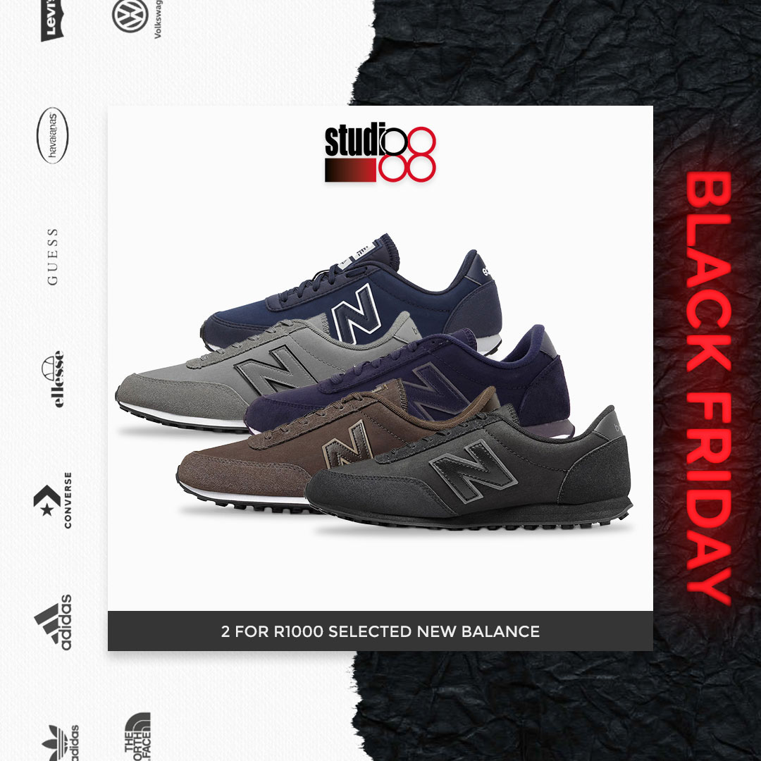 Studio 88 on Twitter: "Cop not one but TWO New Balance 410 sneakers for ONLY R1000. a friend or spoil yourself this Valid until 8 December. Whilst stocks last. #Studio88BlackFriday #