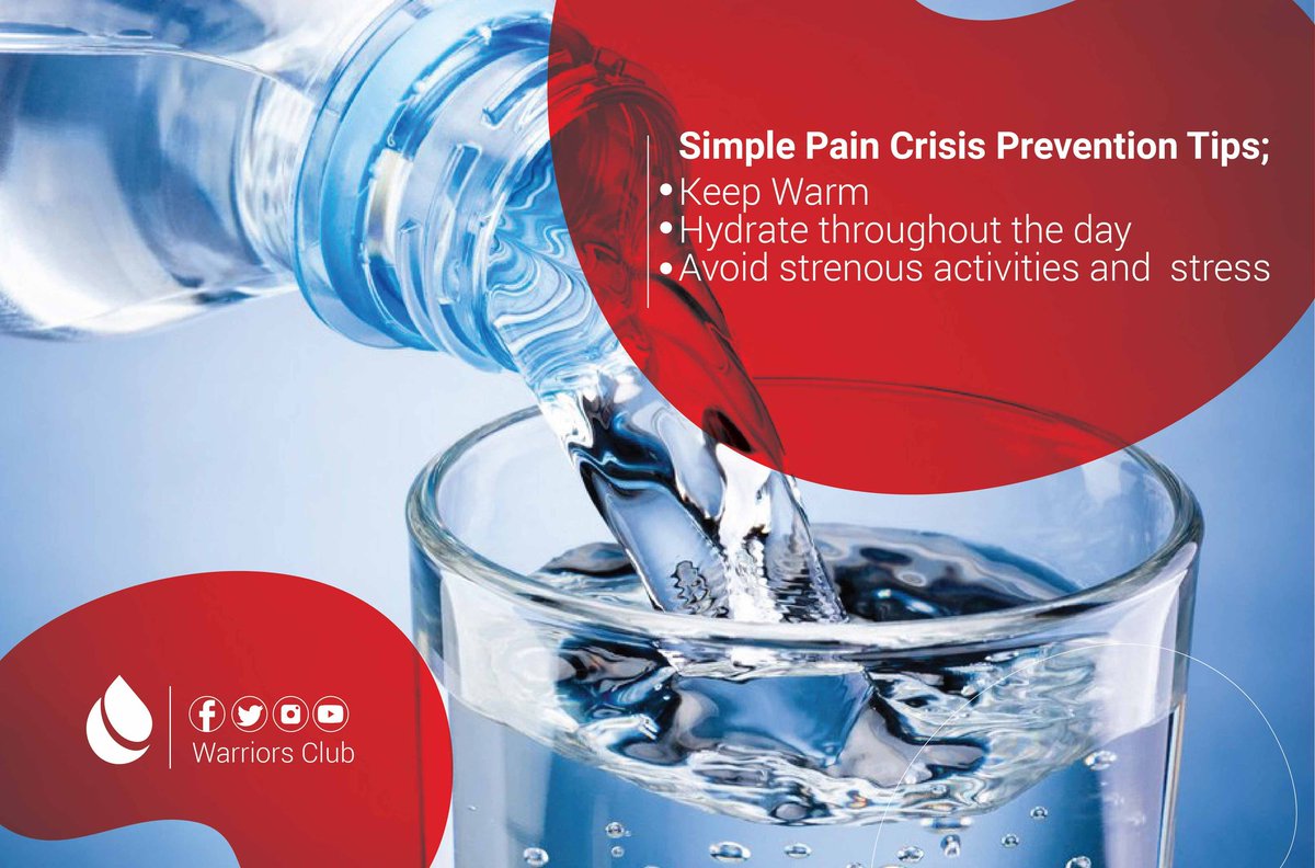 #SickleCellwarriors are the most #innovative when it comes to preventing a #painfulcrisis . Share with us your tips