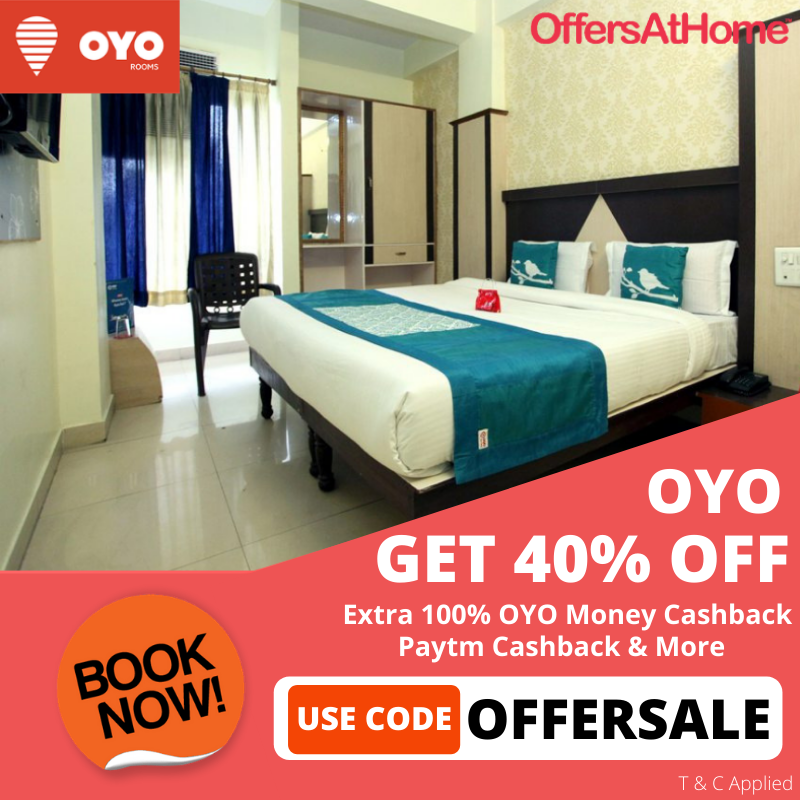 OffersAtHome's tweet photo. Now Book Hotels on OYO and Get Flat 40% Off + 100% OYO Money Cashback + Rs 200 Paytm Cashback + Rs 300 BookmyShow Voucher. Offer Applicable On Booking Made Through OYO App Only.

Get Code 👉 https://t.co/8bY0D2ELm0

#OYOSale #OYOCoupons #OYOOffers #OffersAtHome https://t.co/bglheEe0mE