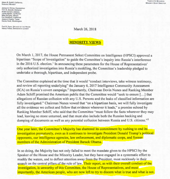 Russia - What the Experts SayMarch 26, 2018House Permanent Select Committee on Intelligence Exposing Russia’s Effort to Sow Discord Online: The Internet Research Agency and Advertisements and Minority Views  https://shar.es/a3sngi  https://docs.house.gov/meetings/IG/IG00/20180322/108023/HRPT-115-2.pdf