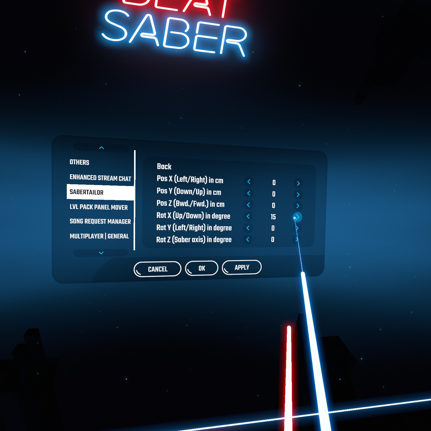 Kylon Beatsaber Indexコントローラーの新買ったのみんなさんへ もし角度はなんか変の感じ たとえば 体に向かって回転しすぎの感じ Sabertailorを使えば直せる T Co 0nran9tlt3 またはmodassistantからインストールもできる ゲームのなかで Kylon Beatsaber Indexコントローラーの新買ったのみんなさんへ もし角度はなんか変の感じ たとえば 体に向かって回転しすぎの感じ Sabertailorを使えば直せる T Co 0nran9tlt3 またはmodassistantからインストールもできる ゲームのなかで
