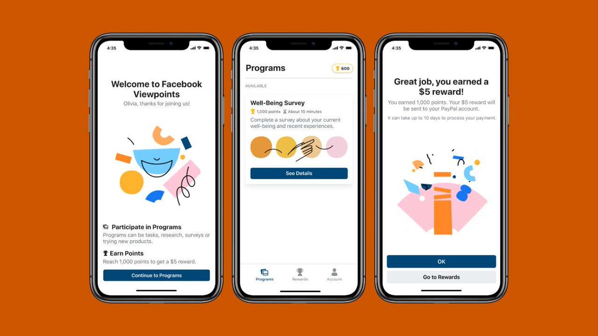 GeraMudit's tweet image. FACEBOOK VIEWPOINTS: AN APP WILL REWARD USERS FOR PARTICIPATING IN SURVEYS AND RESEARCH

 #Facebook #Facebookresearch #FACEBOOKSTUDY #FACEBOOKSURVEY #FACEBOOKVIEWPOINTS #FACEBOOKVIEWPOINTSAPP #techblog #technews #technoingg #technology technoingg.com/facebook-viewp…