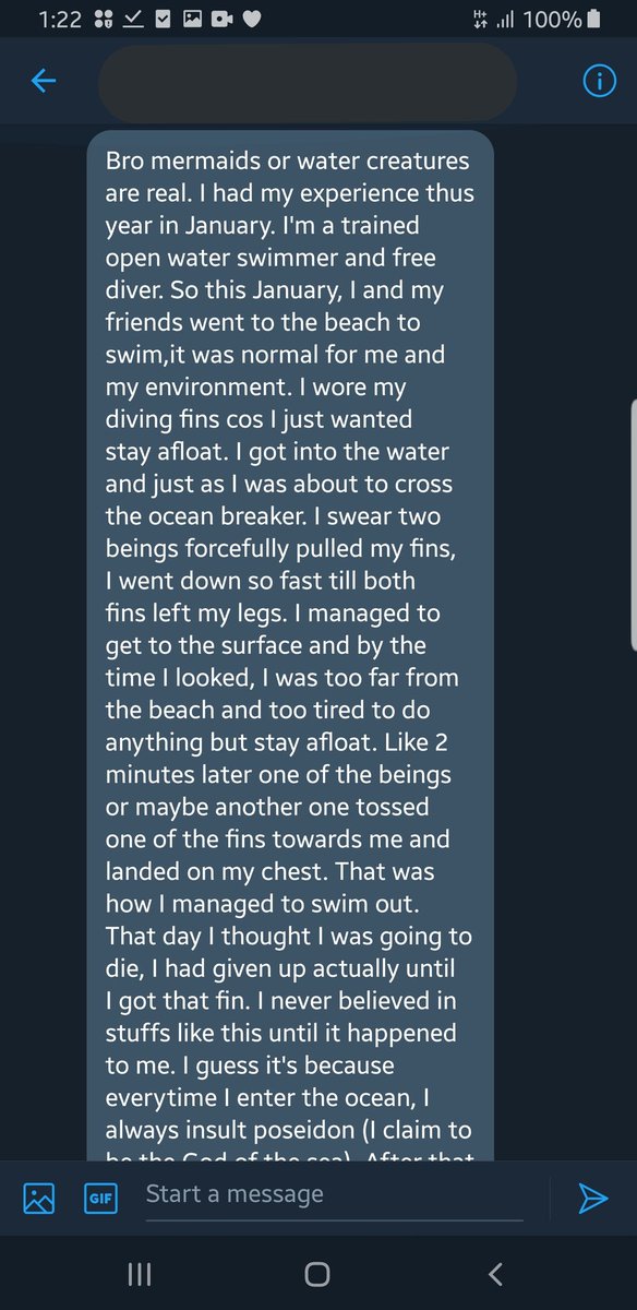 Moving on..... i got over a 70 different stories from people sharing their experiences of mermaid and sea creatures...... For pop corns and drinks, here are some... A diver shared his tale, very believable