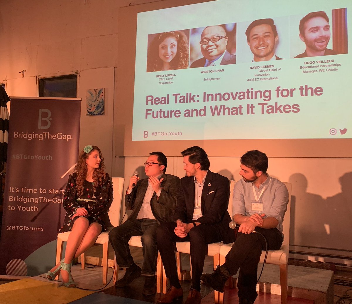 BridgingTheGapX's tweet photo. “Being able to work with people from different backgrounds is the most important skill of the 21st century.” @DrWinstonChan on the importance of #inclusion and understanding in the #futureofwork at our #Montreal Youth Innovation Mastermind
#BTGtoYouth #BTGforums #BridgingTheGap https://t.co/lwl02rm2Cg