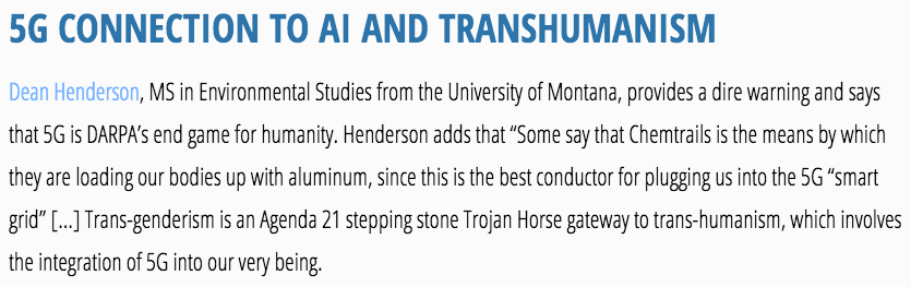 67) Of course, we also need to be concerned about 5G, which is very integral to the elites’ transhumanist and depopulation agendas. This fantastic website details the massive risks associated with 5G, along with its connections to AI and transhumanism. https://massawakening.org/5g-depopulation-agenda/