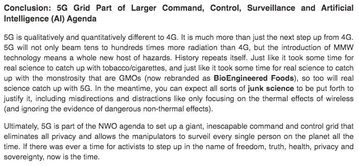 68) This recent Global Research article also does a great job of highlighting the dangers of 5G, as well as its connection to chemtrails, depopulation, and AI. https://www.globalresearch.ca/5g-danger-13-reasons-5g-wireless-technology-will-be-a-catastrophe-for-humanity/5680503