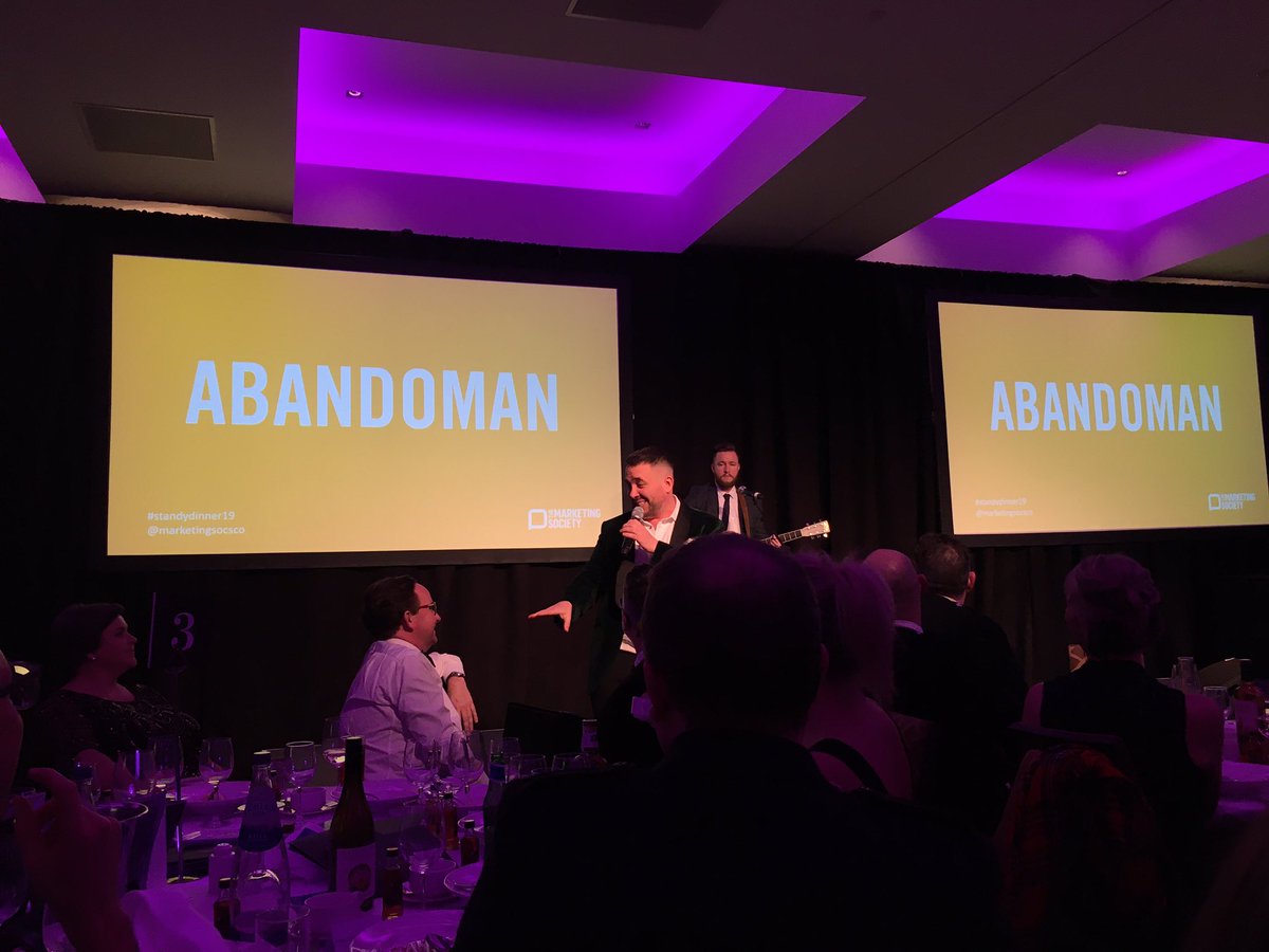 RWozzy's tweet photo. Brilliant evening @MarketingSocSco #standydinner tonight - a huge thanks to the lovely and incredibly talented @AlwaysBeContent for inviting me to join their table. Loved chatting shit with @fodonnell23 (#soz) and great to meet new friends @MrDavidDuke & Viv @GovanHelp https://t.co/SWc5QDMtzZ