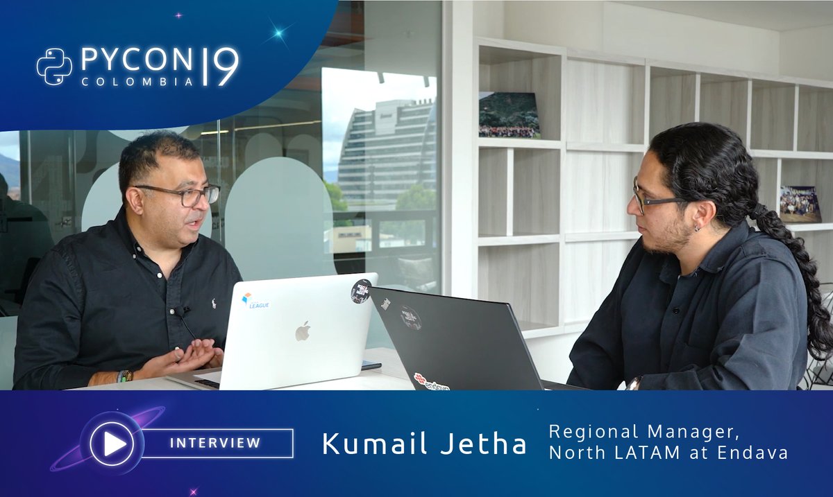 pyconcolombia's tweet photo. Kumail Jetha talked with us about how @Endava arrived in Colombia, also told us about Endava's participation during PyCon Colombia 2019 and more.
Watch and share!
https://t.co/BpJoGKYIEl
#PyConColombia2019 #EndavaLATAM #Endava #comunity #Evento #Pycon #interview #python https://t.co/w5VMo28Efb